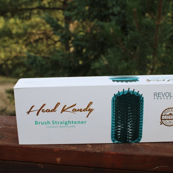 🎉HP🎉NIB Head Kandy Brush Straightener Revolution Professional in Teal - Picture 2 of 5